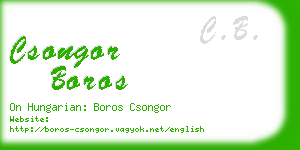 csongor boros business card